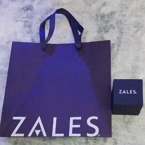 Zales Ring Box and Gift Bag Purple